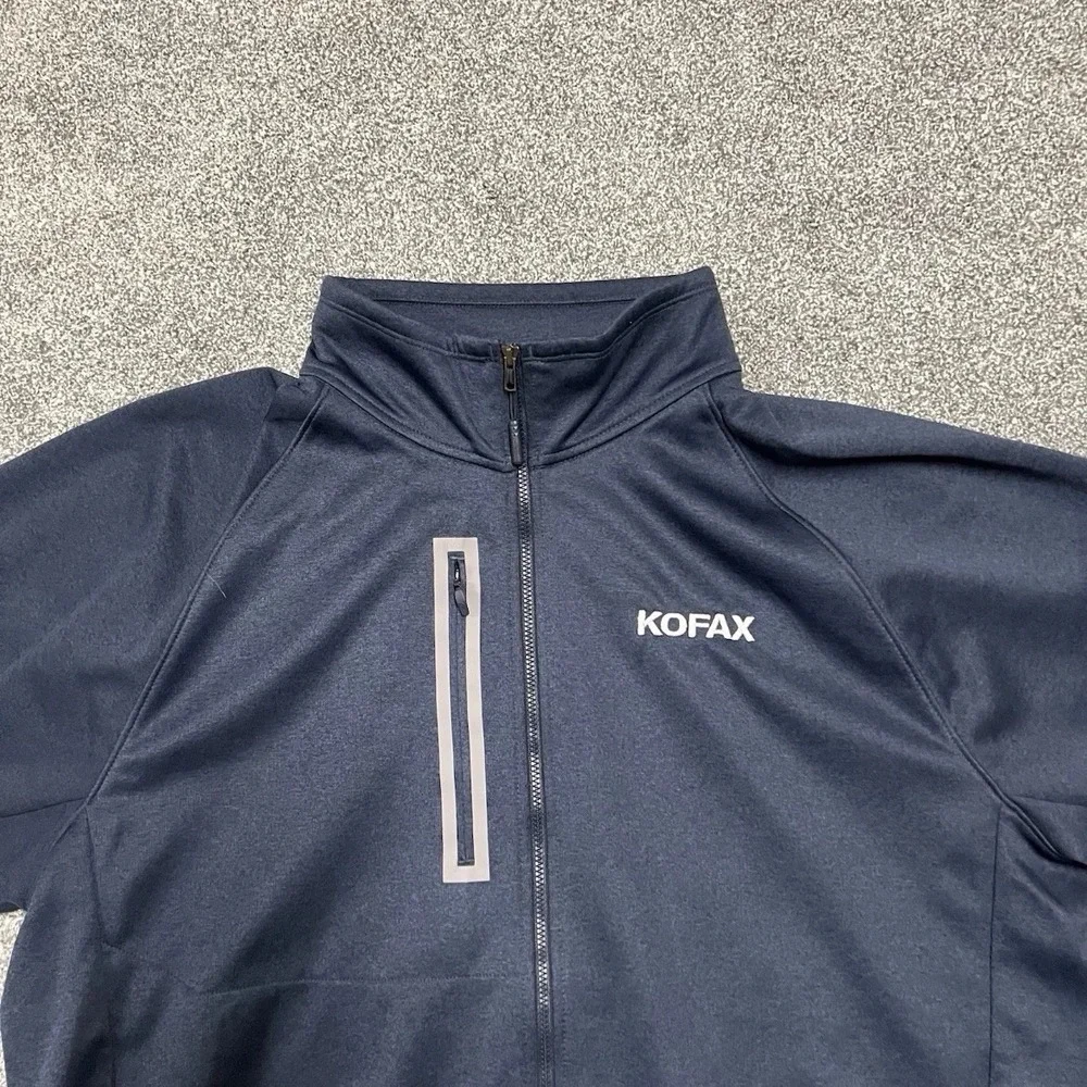 The North Face Apex Soft Shell Jacket Men's XL Black Full Zip Kofax Logo